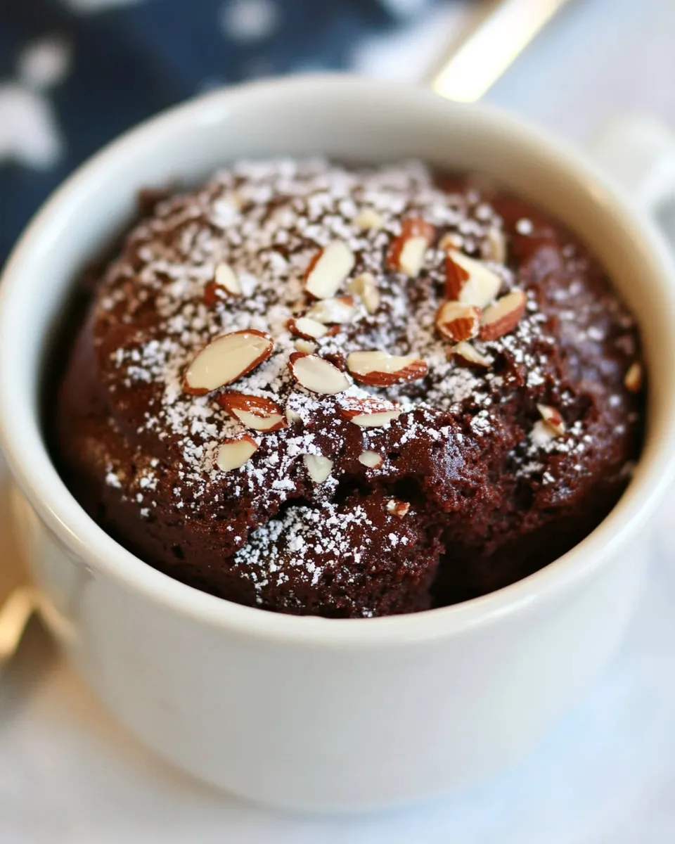 2-Minute Chocolate Almond Mug Cake
