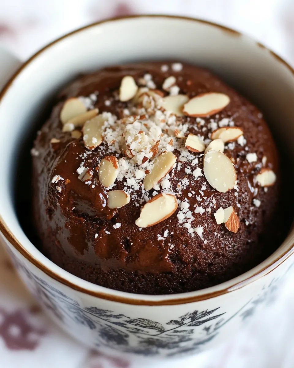 Easy 2-Minute Chocolate Almond Mug Cake recipe photo