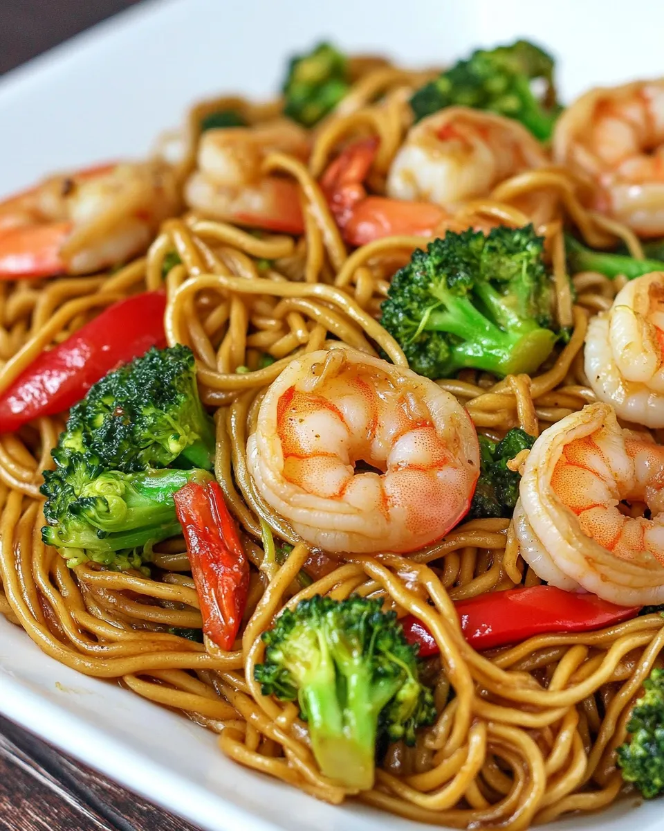 Classic 20-Minute Shrimp and Broccoli Lo Mein dish photo