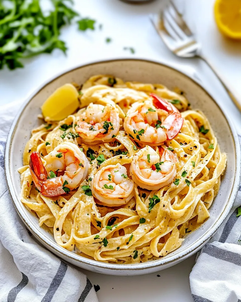 Delicious 20 Minute Shrimp Fettuccine dish photo