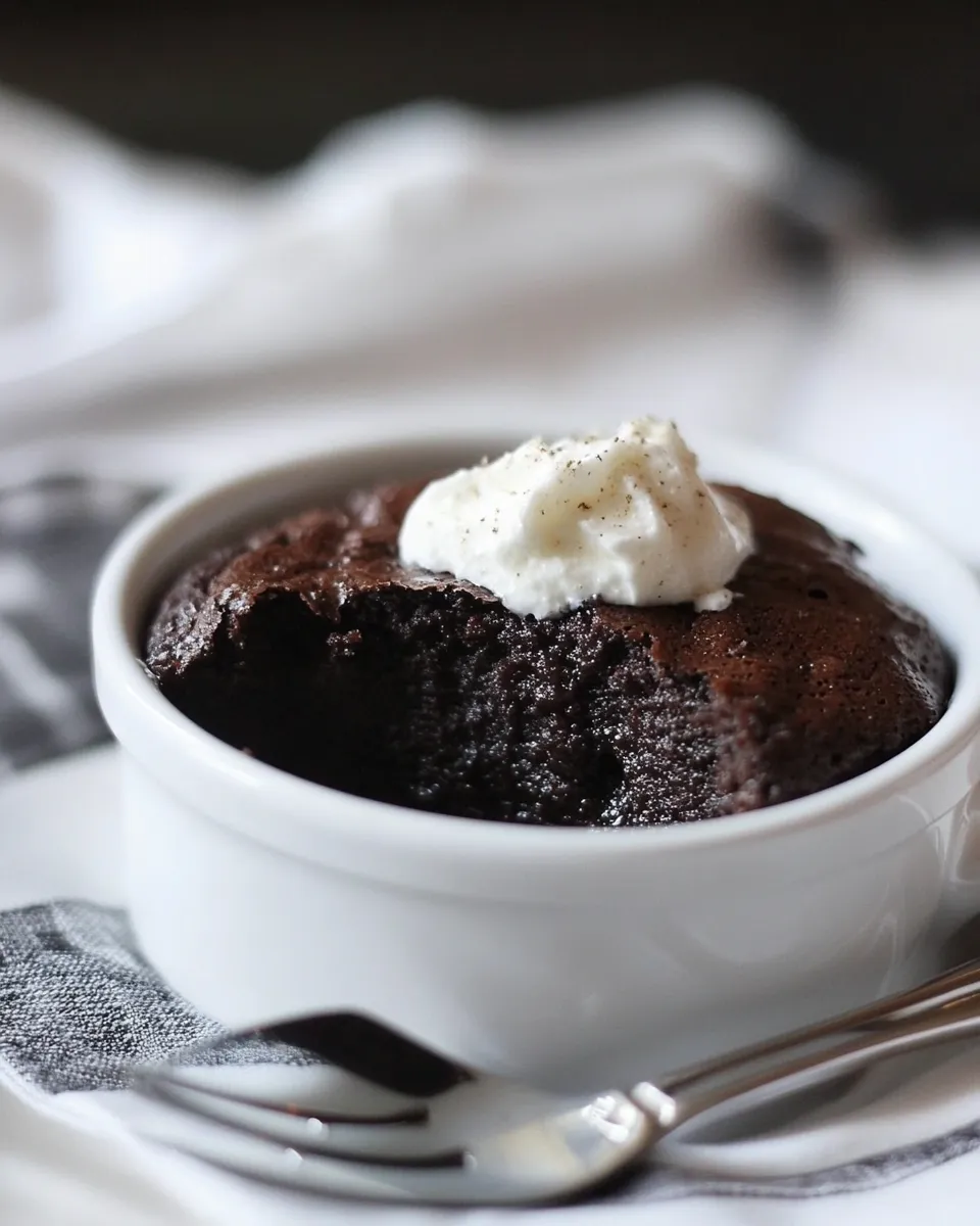Quick 3-Minute Brownie in a Mug food shot