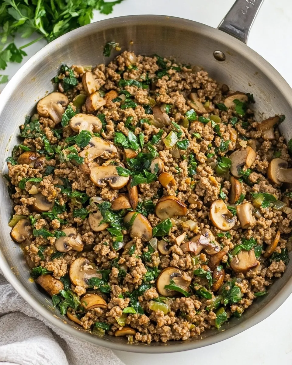 Easy 30-Minute Ground Beef and Mushroom Skillet recipe photo