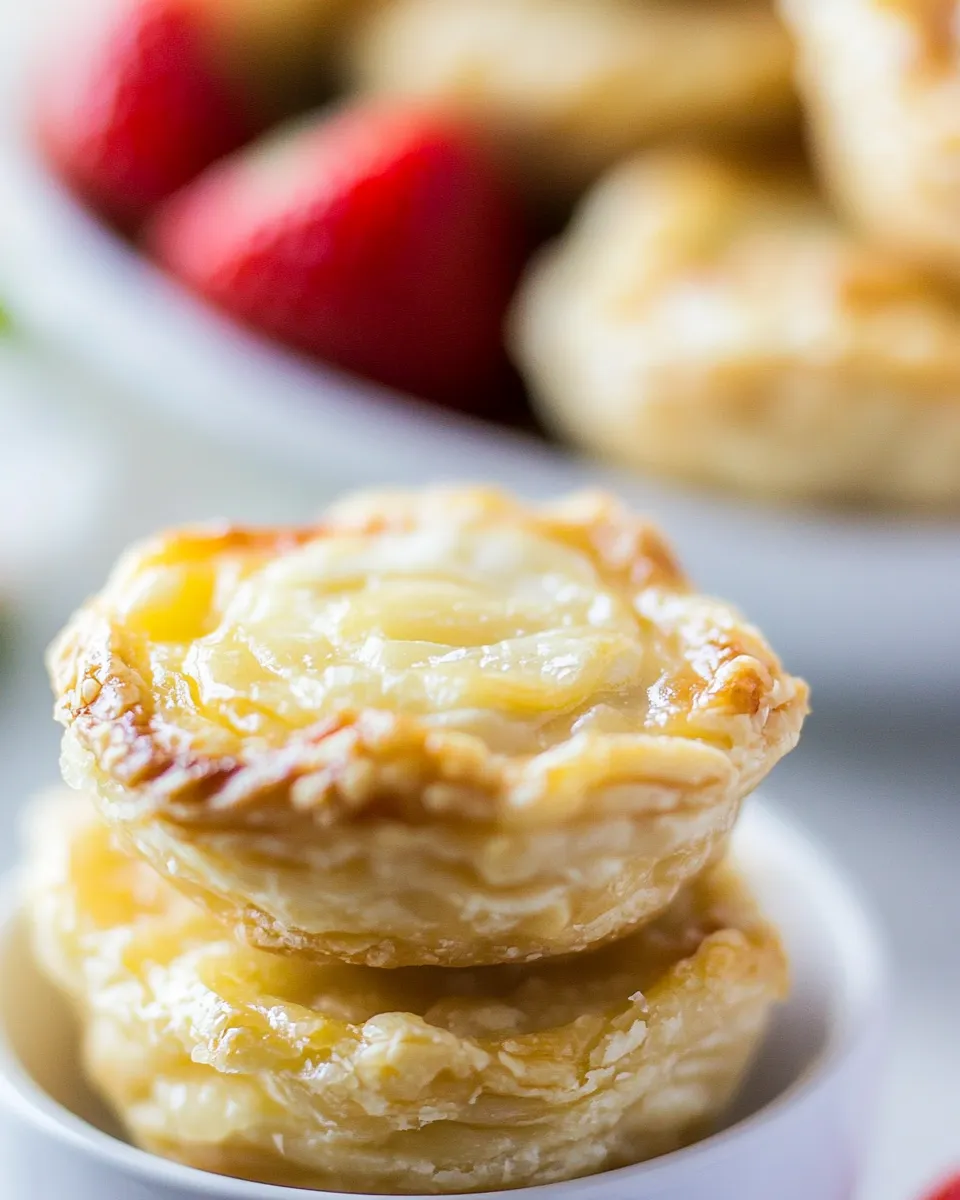 Delicious 4 ingredient Skinny Bite Sized Pies food shot