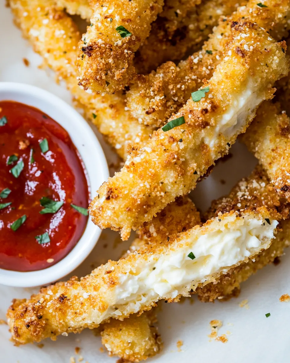 Classic 5-Minute Baked Mozzarella Sticks image