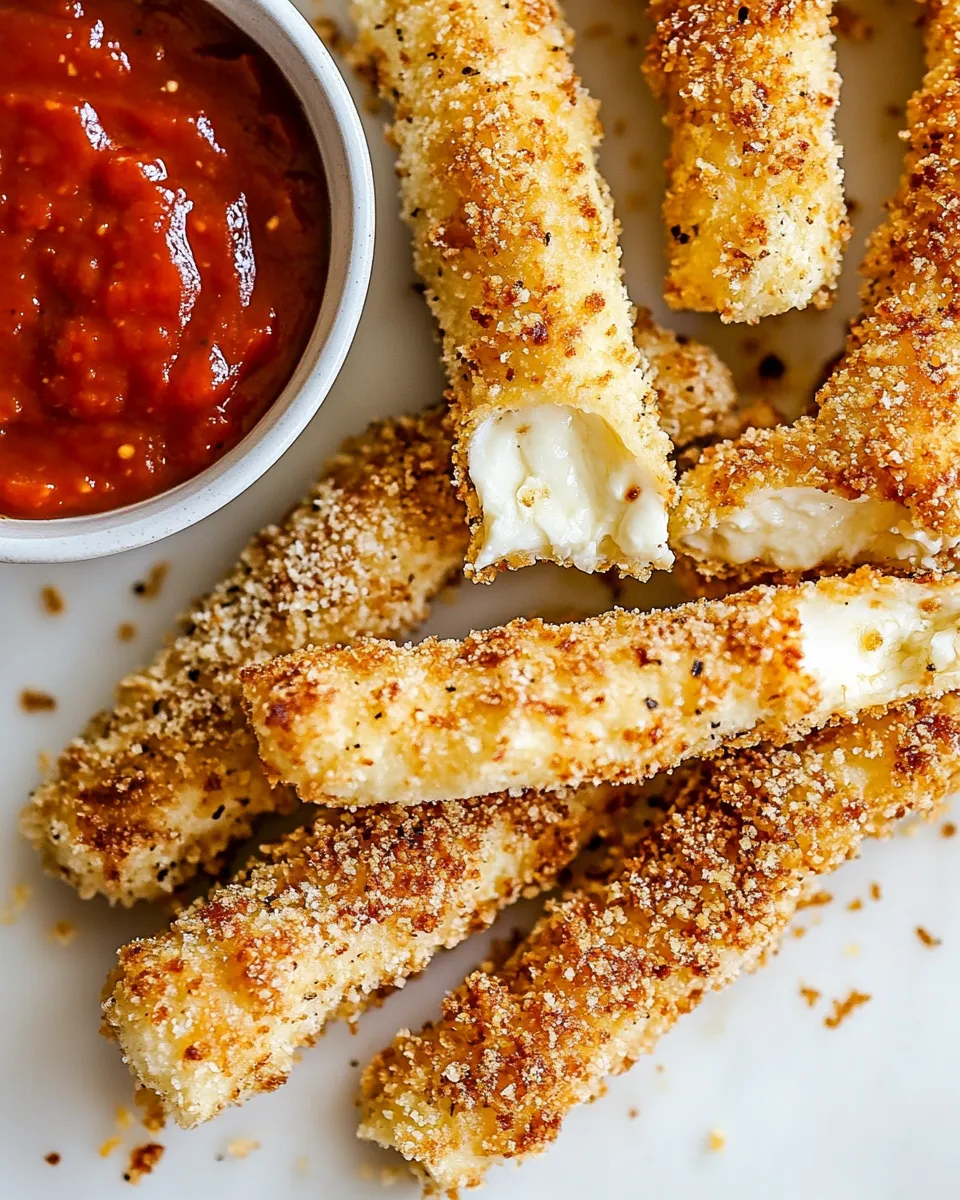 Easy 5-Minute Baked Mozzarella Sticks recipe photo