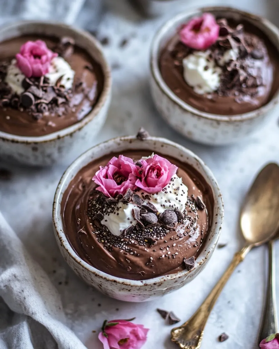 Best 6 Ingredient Vegan Chocolate Chia Mousse. recipe image