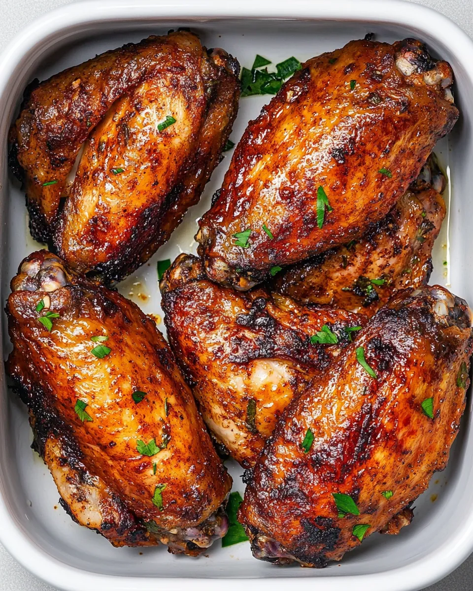 Easy Air-Fryer Frozen Chicken Wings food shot