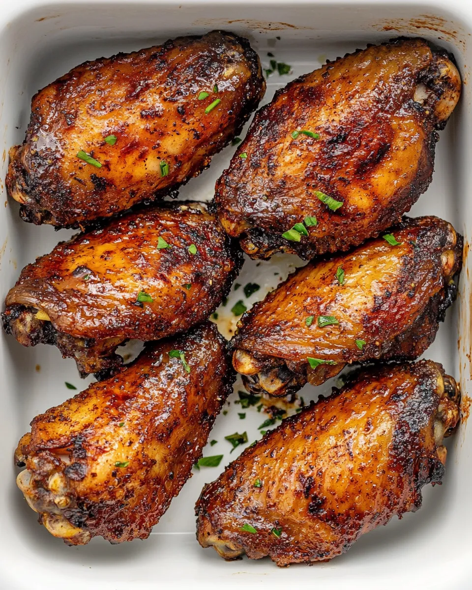 Delicious Air-Fryer Frozen Chicken Wings plate image