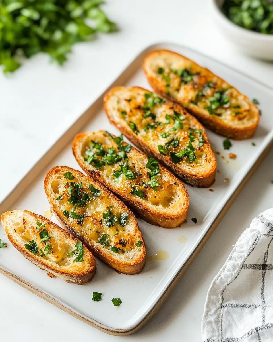 Delicious Air-Fryer Garlic Bread plate image