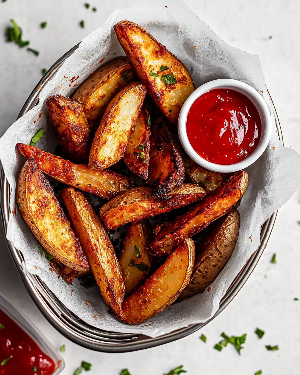Easy Air-Fryer Potato Wedges recipe photo