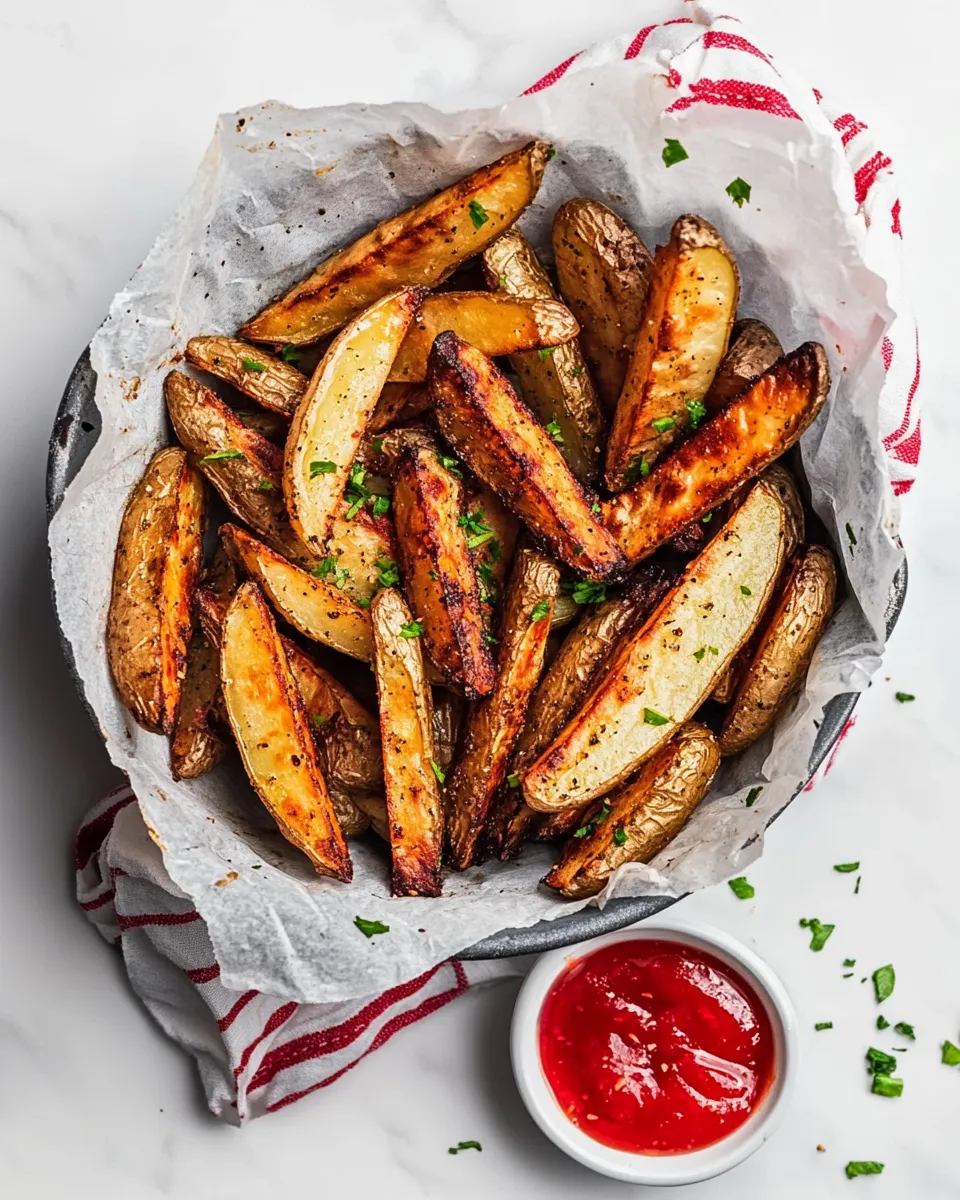 Delicious Air-Fryer Potato Wedges dish photo