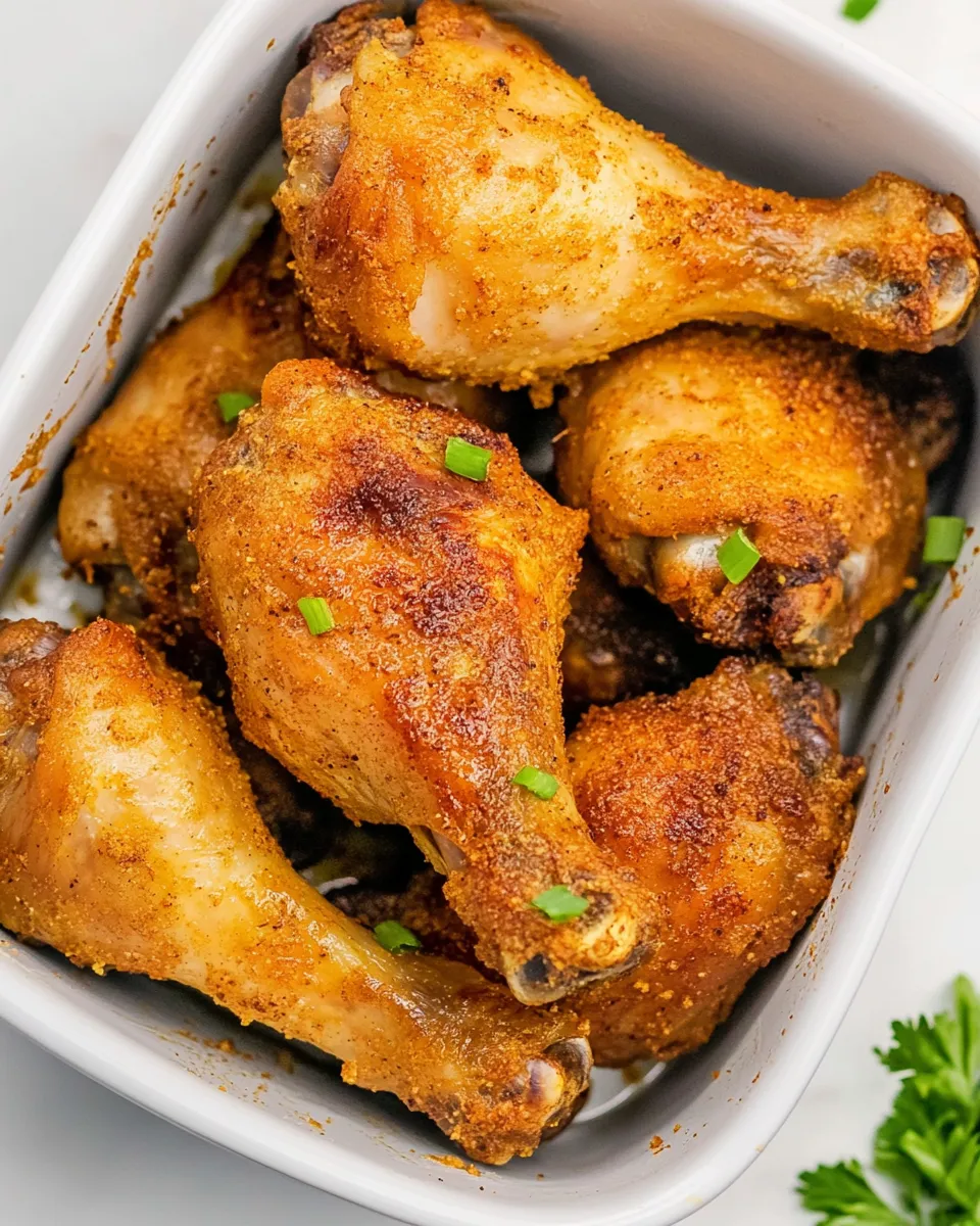 Classic Air Fryer Garlic Parmesan Drumsticks dish photo