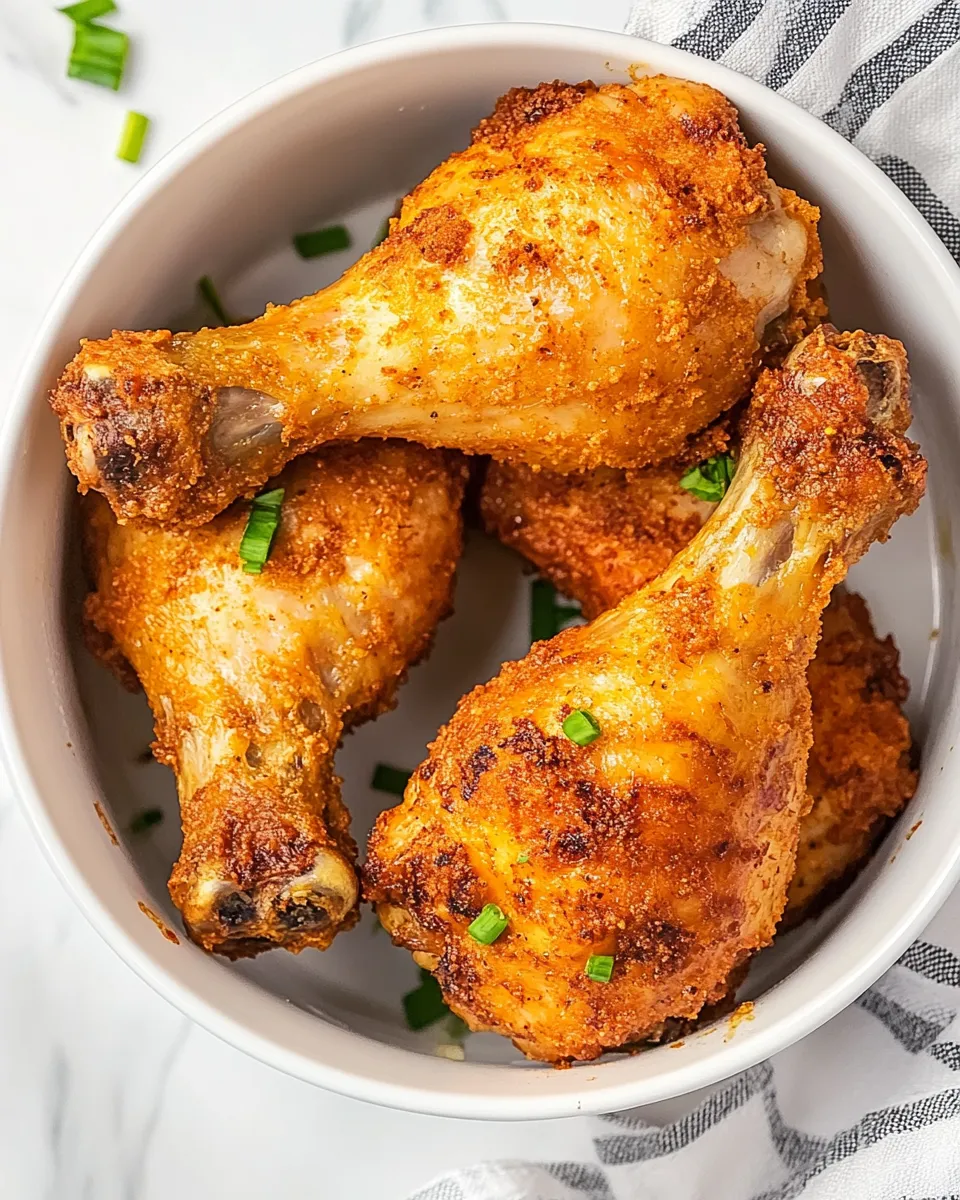 Delicious Air Fryer Garlic Parmesan Drumsticks food shot