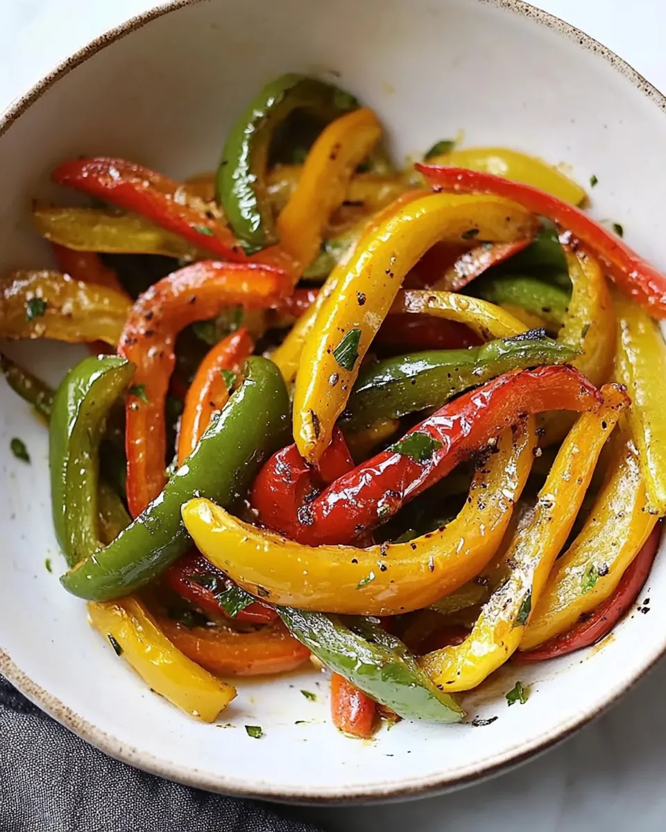 Delicious Air Fryer Peppers food shot