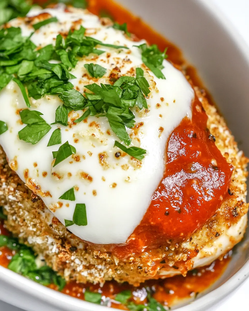 Classic Air Fryer Stuffed Chicken Parmesan dish photo