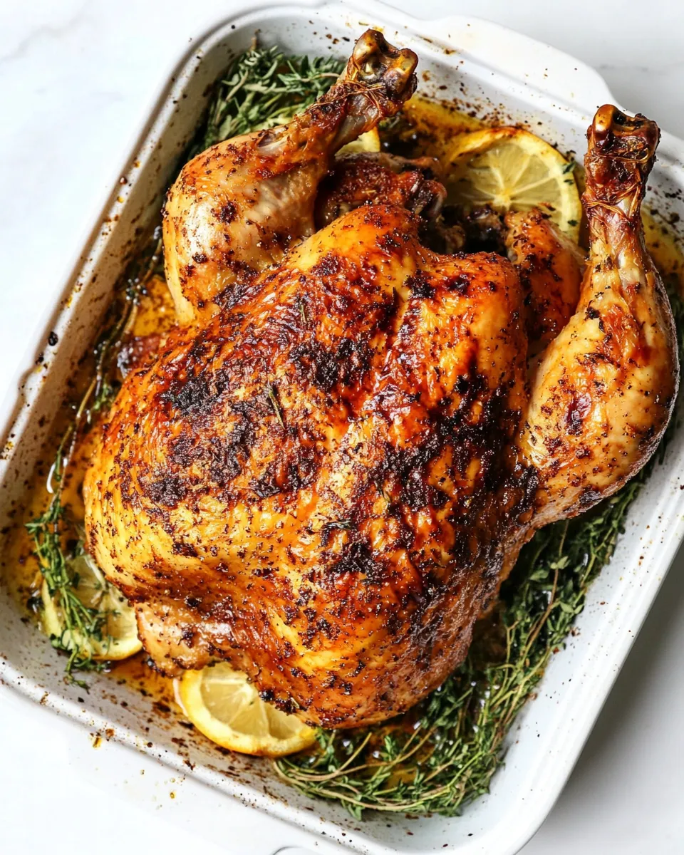 Easy Air Fryer Whole Roast Chicken food shot
