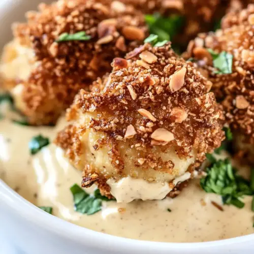 Homemade Almond-Crusted Chicken Bites with Honey-Mustard Dip photo