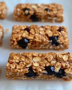 Homemade Almond, Blueberry & Date Homemade Granola Bars photo