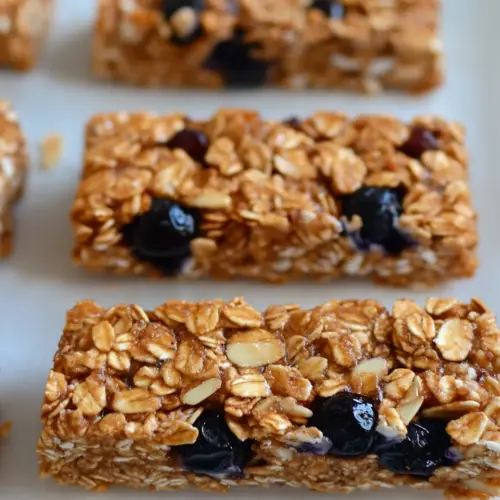 Homemade Almond, Blueberry & Date Homemade Granola Bars photo